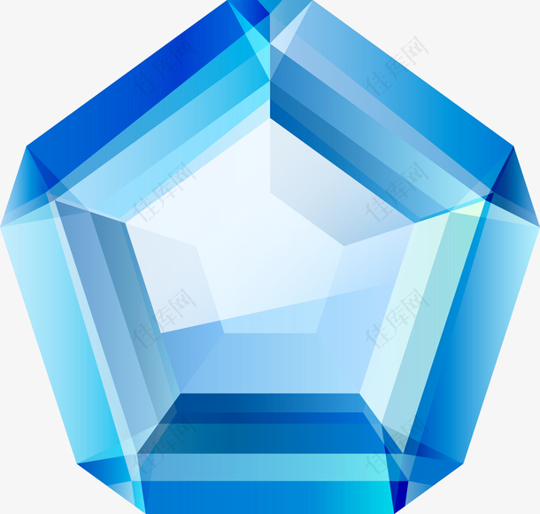蓝色宝石png素材图