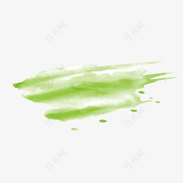 绿色水墨