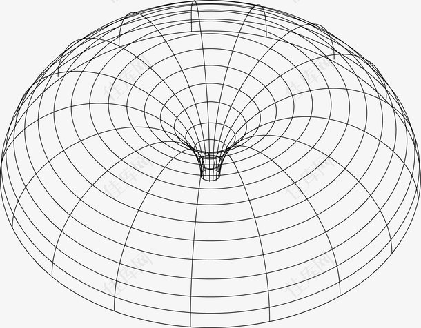 几何半球矢量创意抽象线条球形素