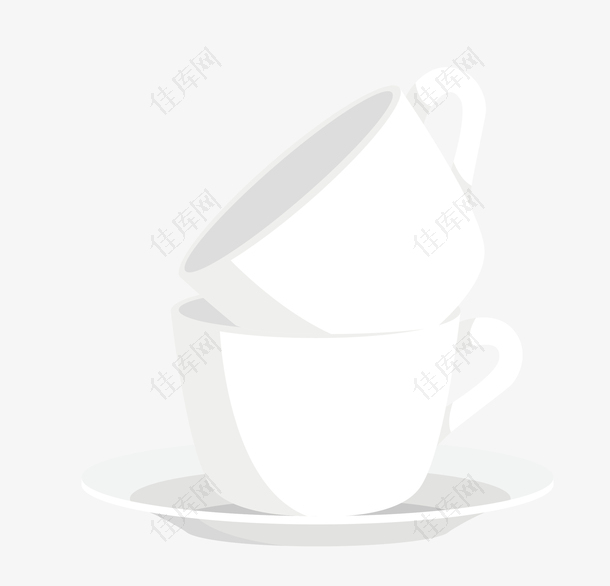 矢量卡通扁平化咖啡杯