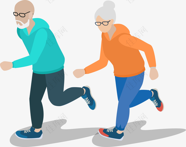 老人跑步运动