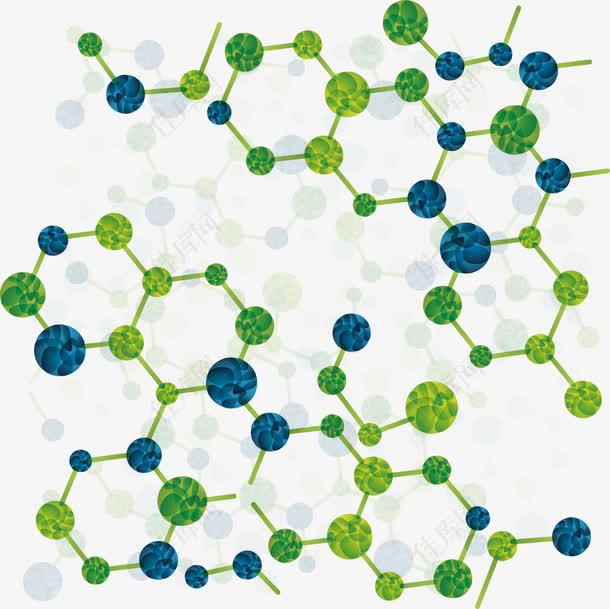绿色生物分子图