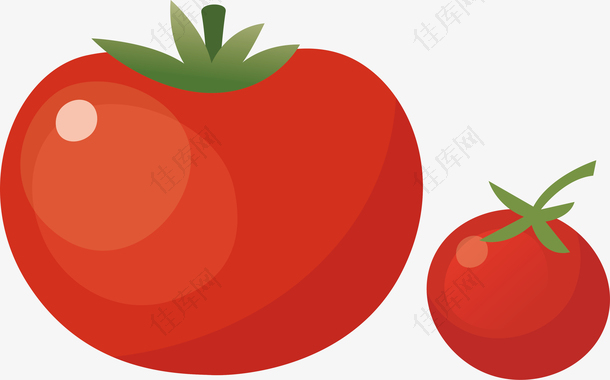 手绘卡通食物蔬菜西红柿矢量元素