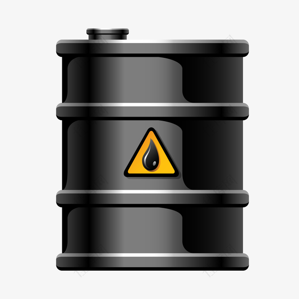 卡通黑色的油桶设计