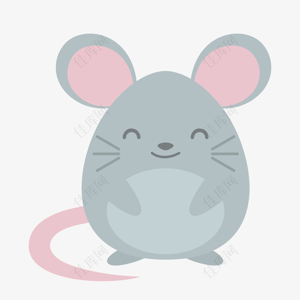 圆形创意设计的老鼠