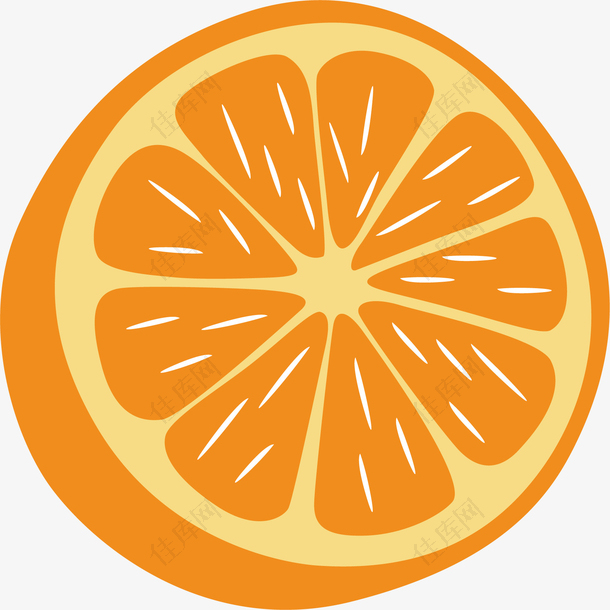 水果橙图案