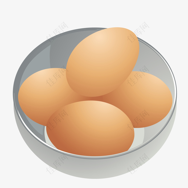 矢量一碗鸡蛋