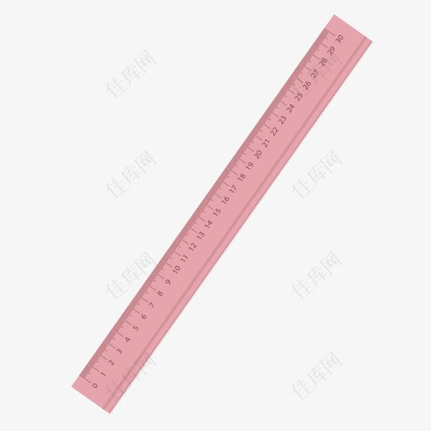 粉红色尺子测量工具
