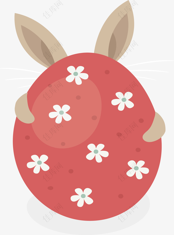 可爱红色兔耳朵彩蛋