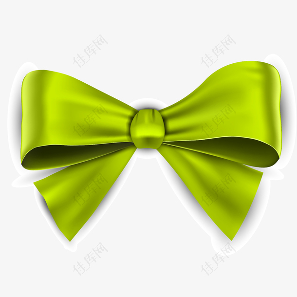 绿色蝴蝶结领结装饰