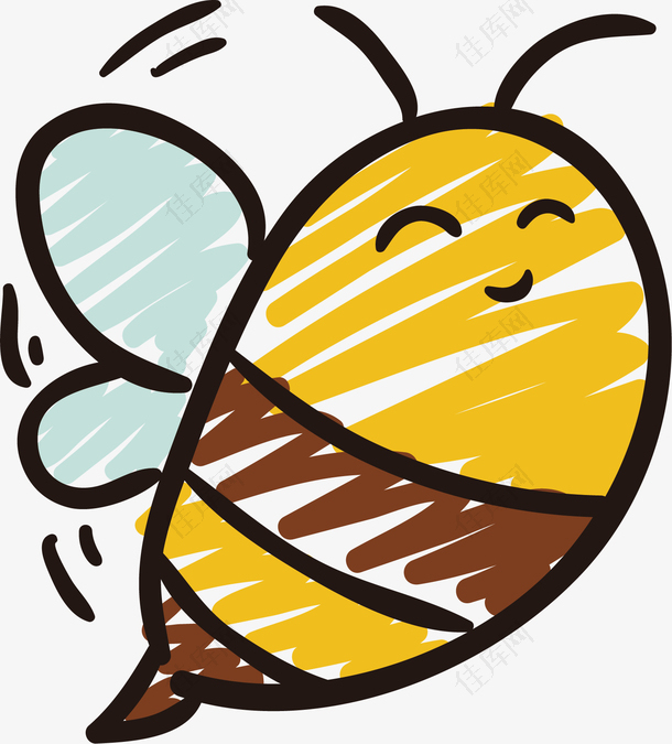矢量图蜜蜂绘画创意
