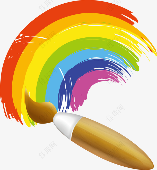 矢量画笔与彩虹