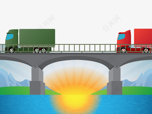 大卡车过桥