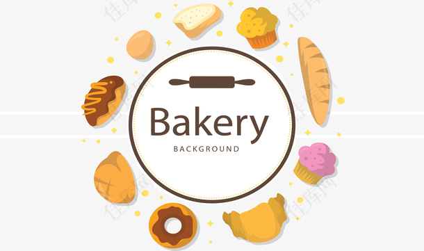 蛋糕面包烘焙店海报