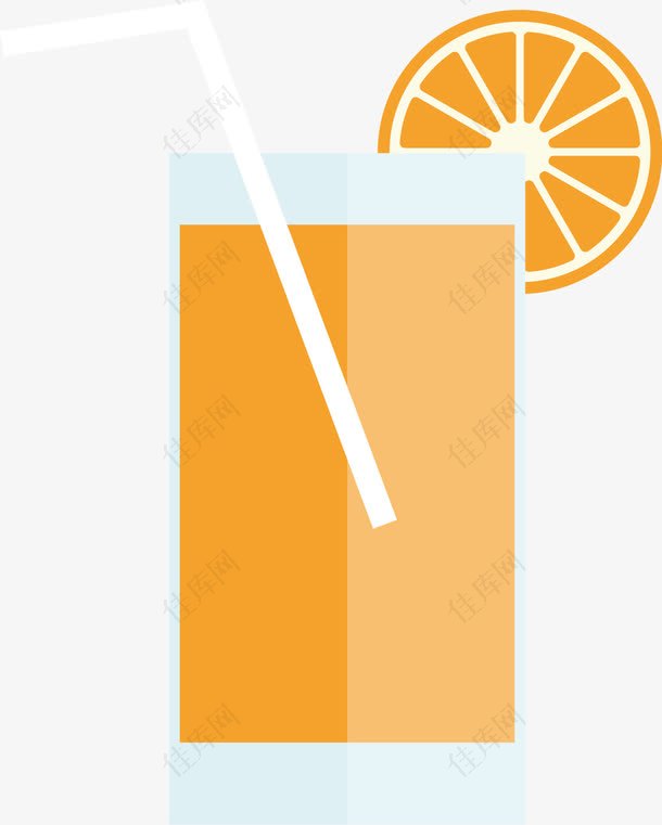 矢量创意设计新鲜橙汁图