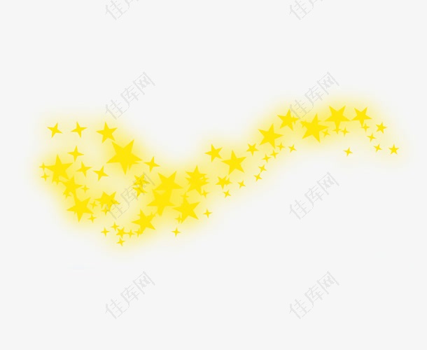 发光的黄色星星矢量