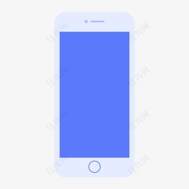 蓝色圆角手机科技元素
