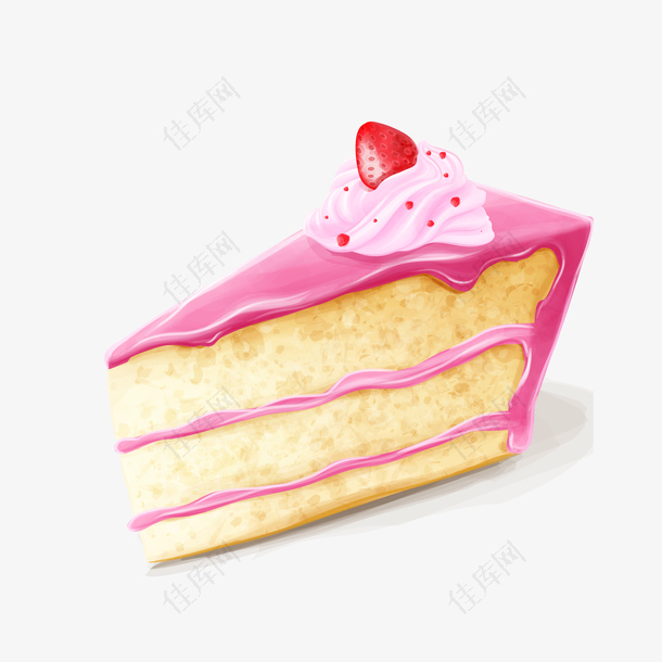 粉红色的三角蛋糕设计