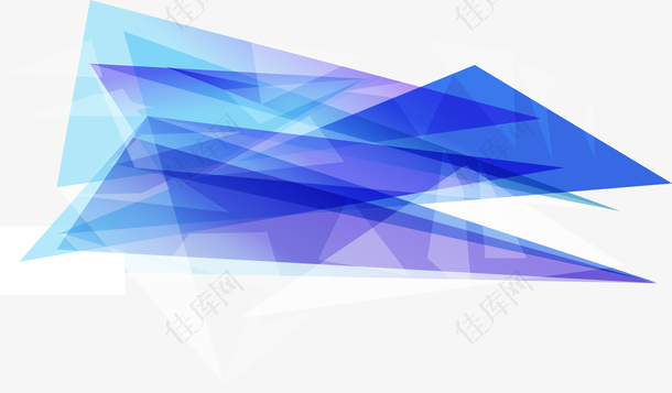 蓝色三角形科技元素