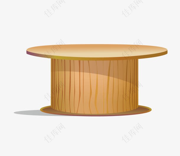 卡通木制的大圆桌