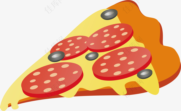 西红柿番茄披萨切块
