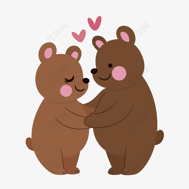 棕色卡通设计动物熊