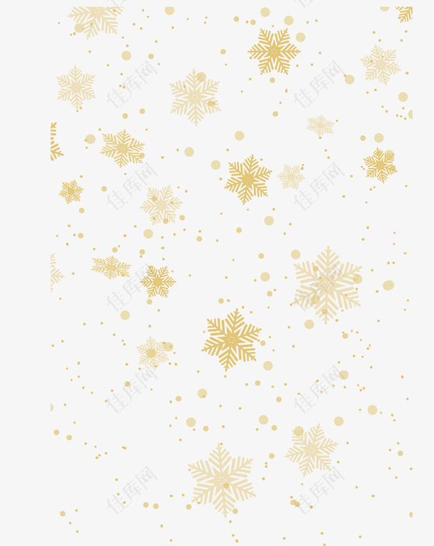 金色圣诞雪花装饰矢量底纹