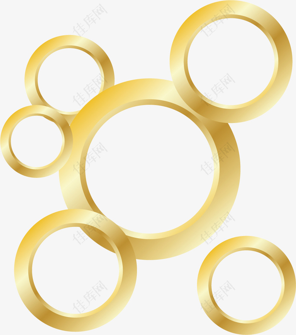 金色圆环素材
