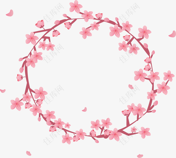 美丽春天粉色桃花
