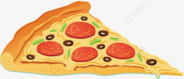 矢量图美味的披萨