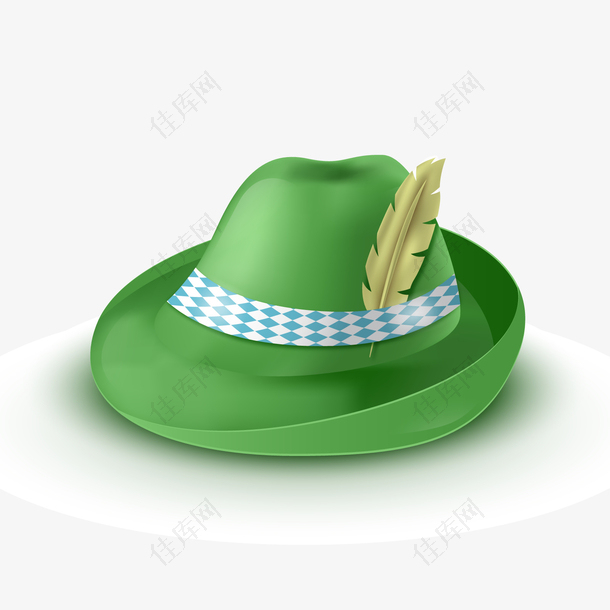 矢量草绿色帽子下载