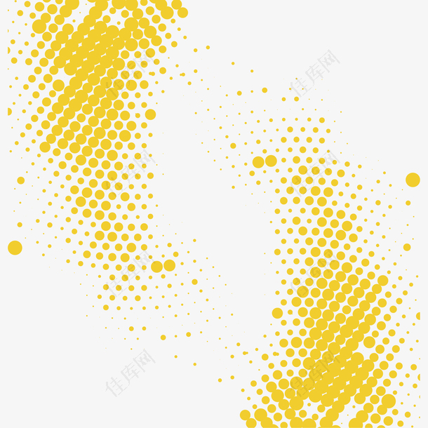 矢量黄色圆点装饰图案