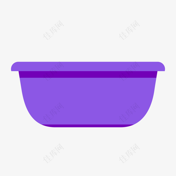 紫色圆弧水盆元素