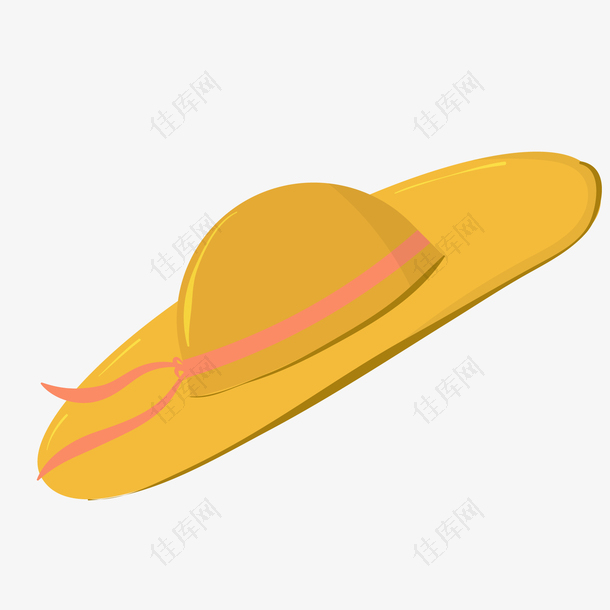 卡通橙色的帽子设计矢量图