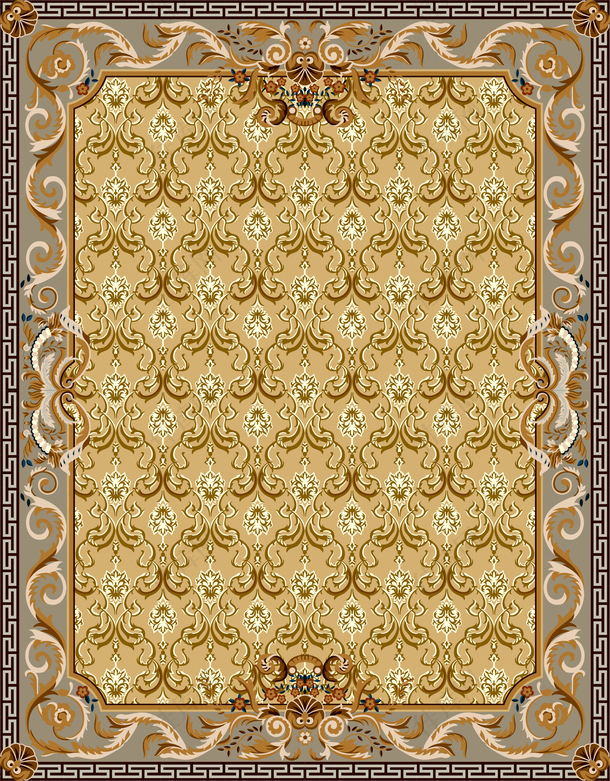 植绒材质欧式地毯图