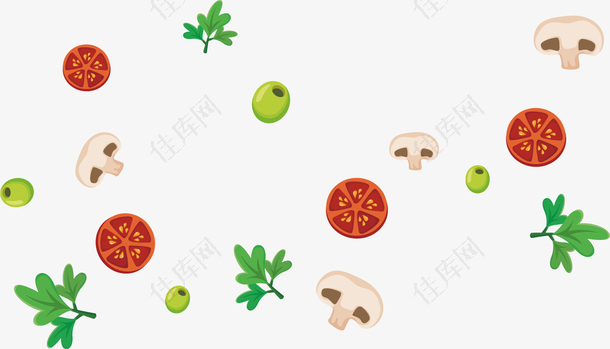 矢量图水果和蔬菜