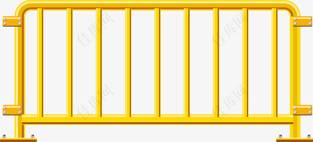 圆角黄色矢量护栏