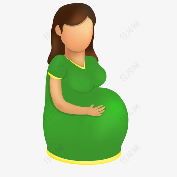 绿色衣服孕妇产妇