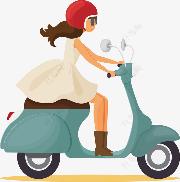 骑摩托的女人
