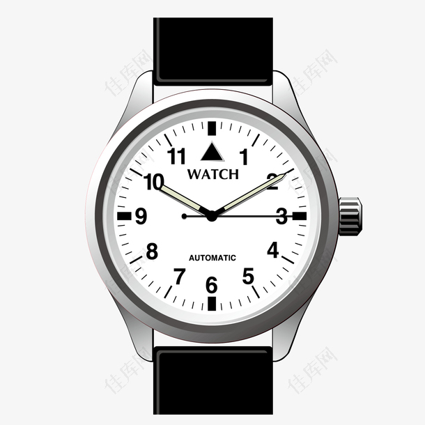 矢量质感商务金属手表