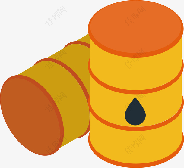 矢量图两个石油桶