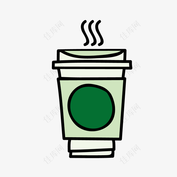 绿色咖啡杯子