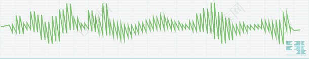 绿色波形音频声波电流线条元素素