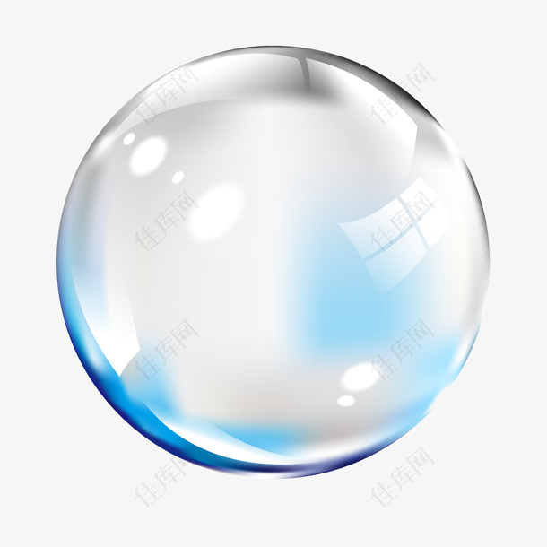 圆形水珠玻璃透明矢量图集