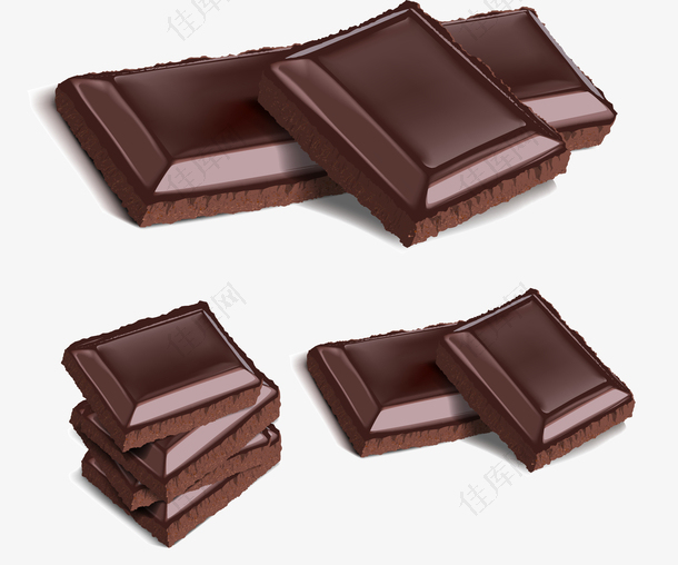 矢量成块的巧克力