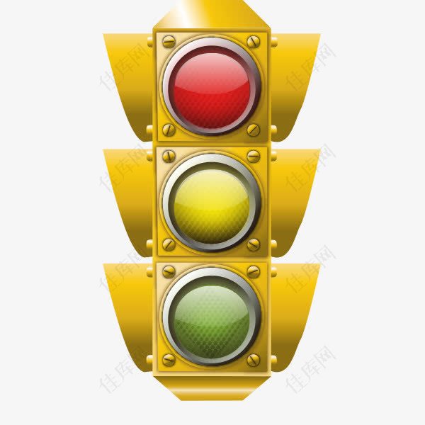 矢量标志道路交通黄色指挥牌