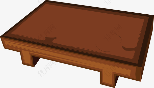 矢量手绘小木桌