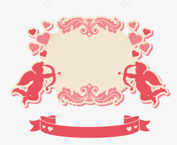 情人节丘比特主题logo