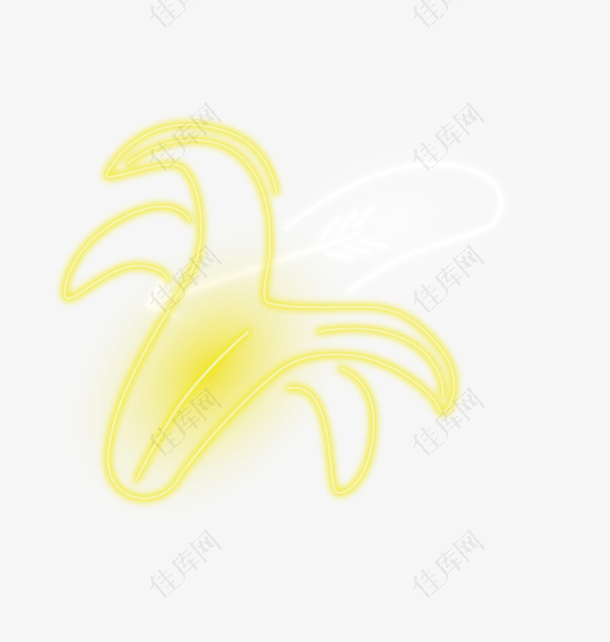 矢量霓虹的香蕉