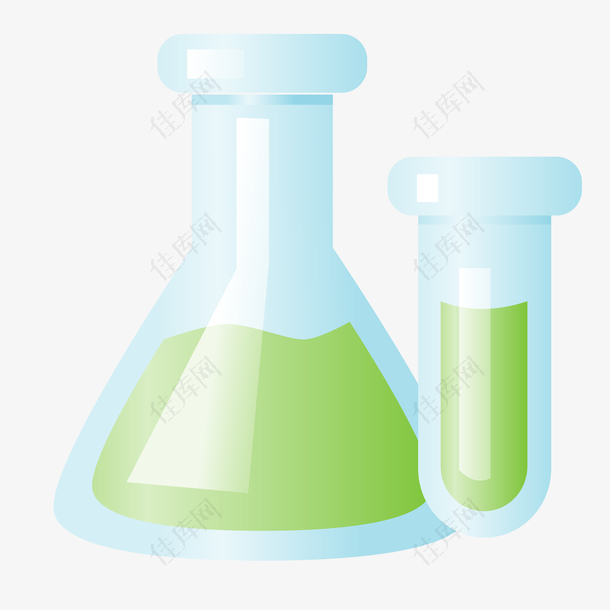 绿色的化学试剂设计矢量图